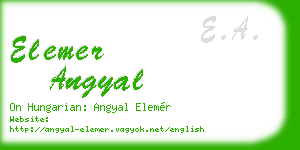 elemer angyal business card